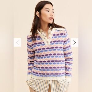 Free people find me now confetti crochet sweater